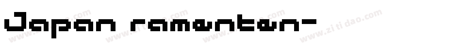 Japan ramenten字体转换